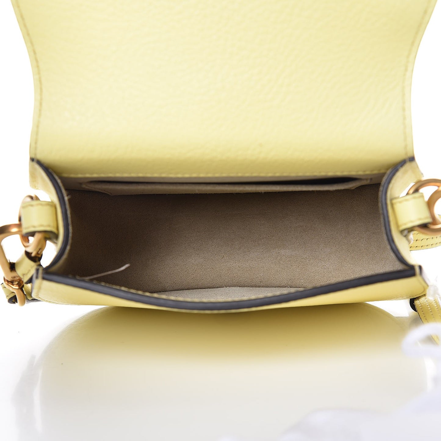 Calfskin Suede Small Nile Bracelet Bag Lemonade