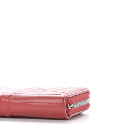 Prada Soft Calfskin Diagramme Zip Around Wallet Rosso 9 of 10