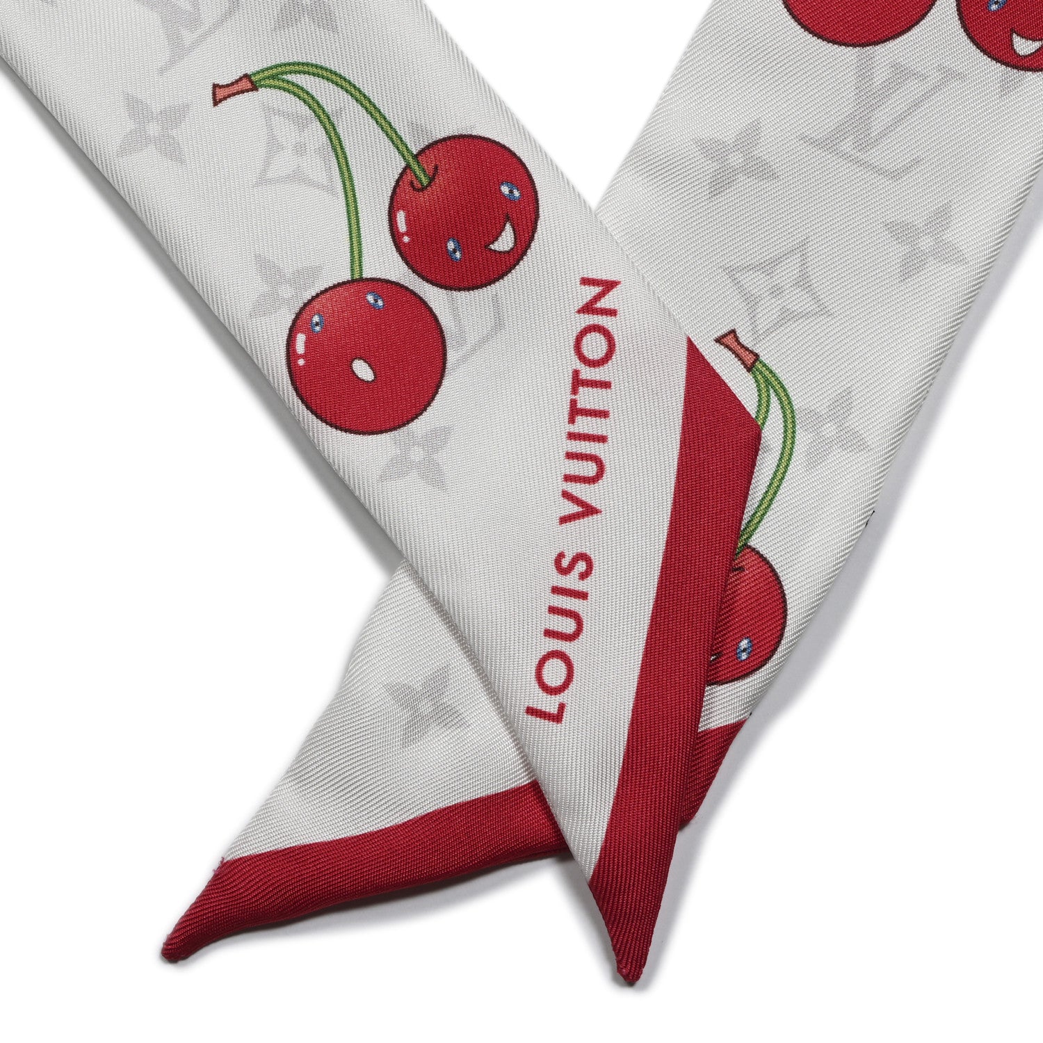 Louis Vuitton LV X TM Silk Monogram Cerises Bandeau White 2 of 3