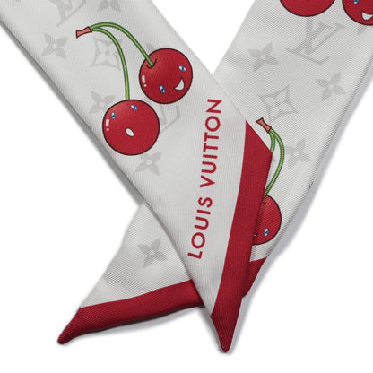 Louis Vuitton LV X TM Silk Monogram Cerises Bandeau White 2 of 3