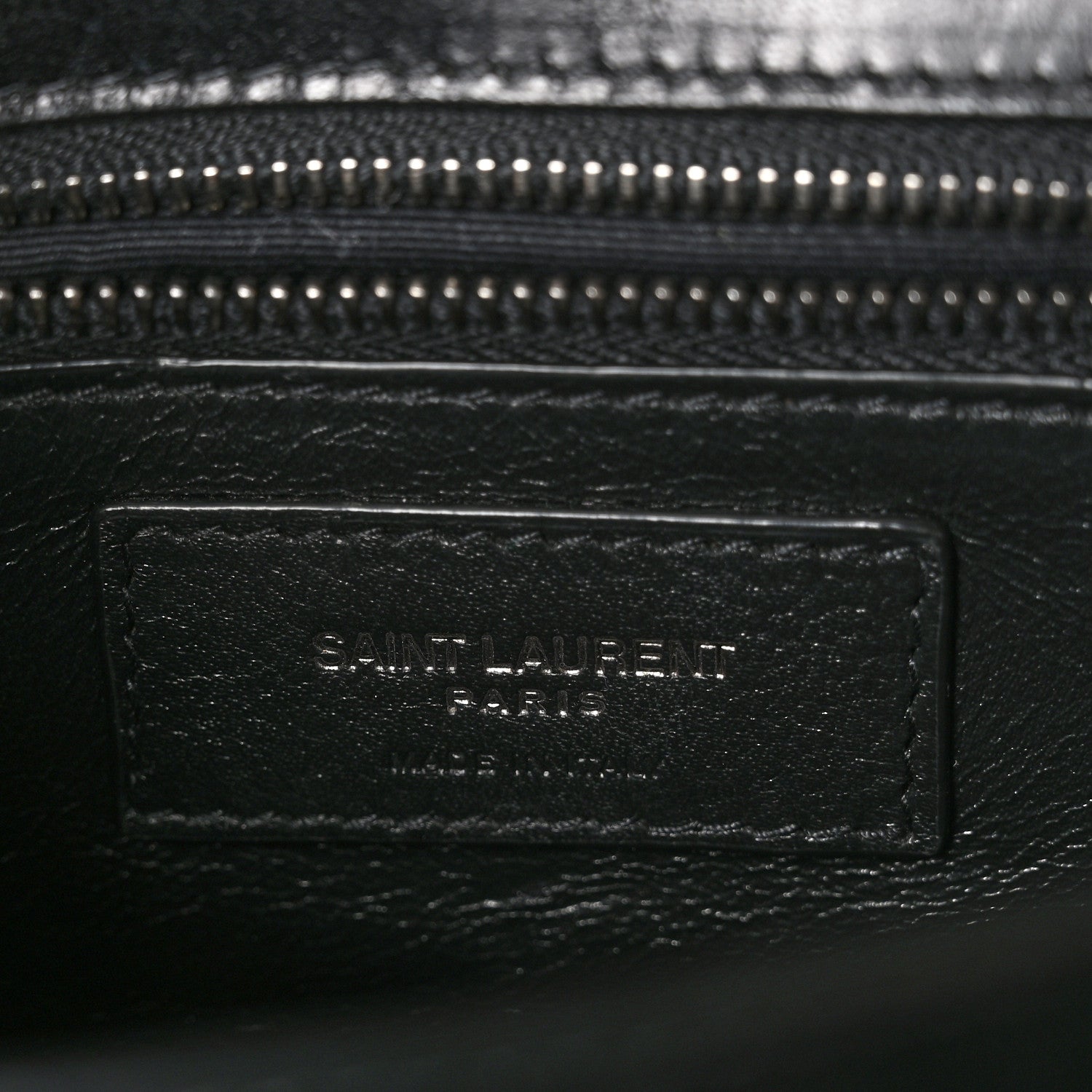 Saint Laurent Calfskin Woven Monogram Cassandra Clasp Bag Black 7 of 10