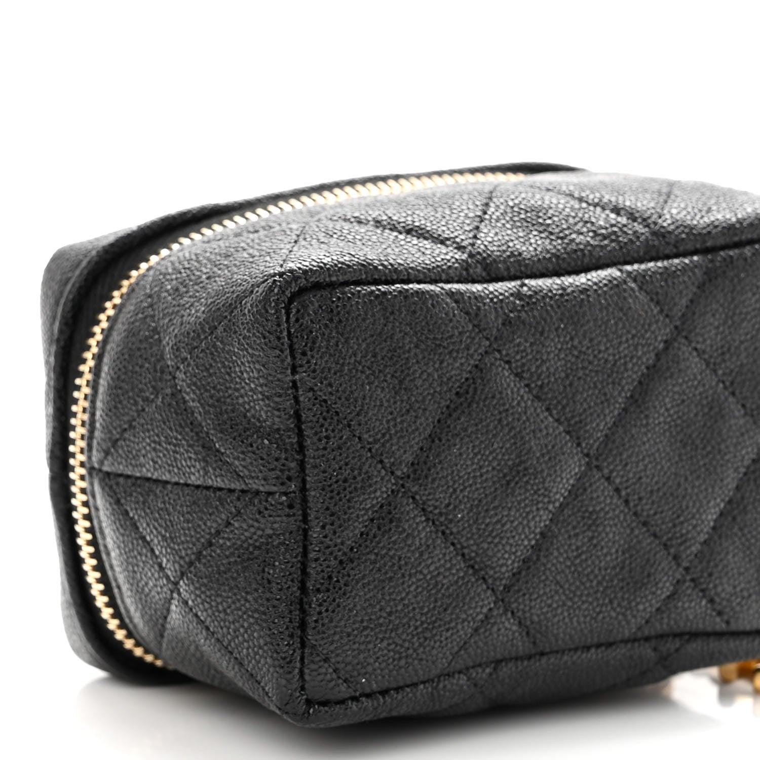 Chanel Caviar Quilted Mini Top Handle Vanity With Chain Black 9 of 11