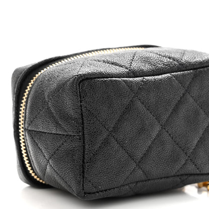 Chanel Caviar Quilted Mini Top Handle Vanity With Chain Black 9 of 11