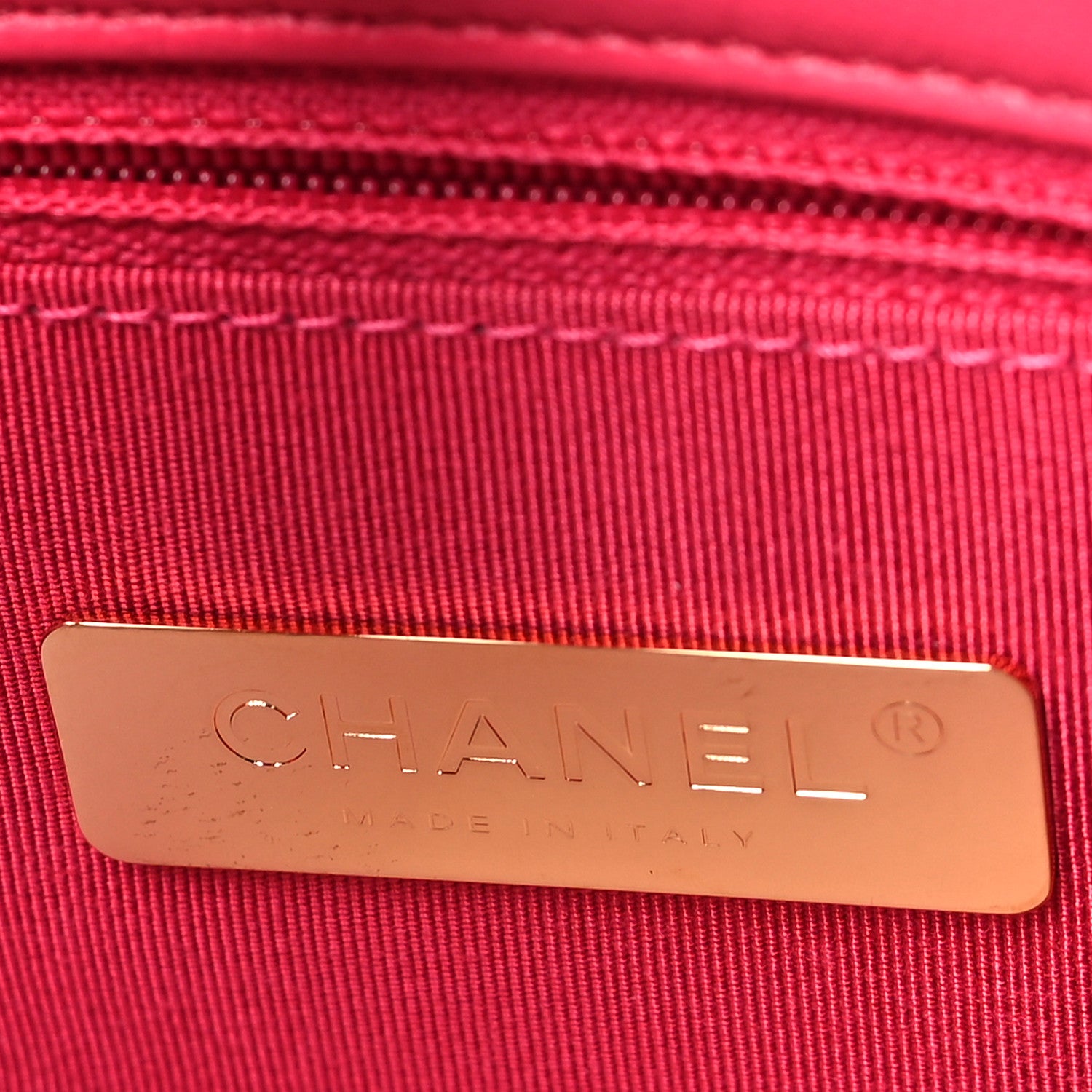 Chanel Lambskin Quilted Large Chanel 19 Flap Dark Pink 6 of 10