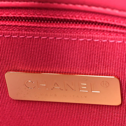 Chanel Lambskin Quilted Large Chanel 19 Flap Dark Pink 6 of 10