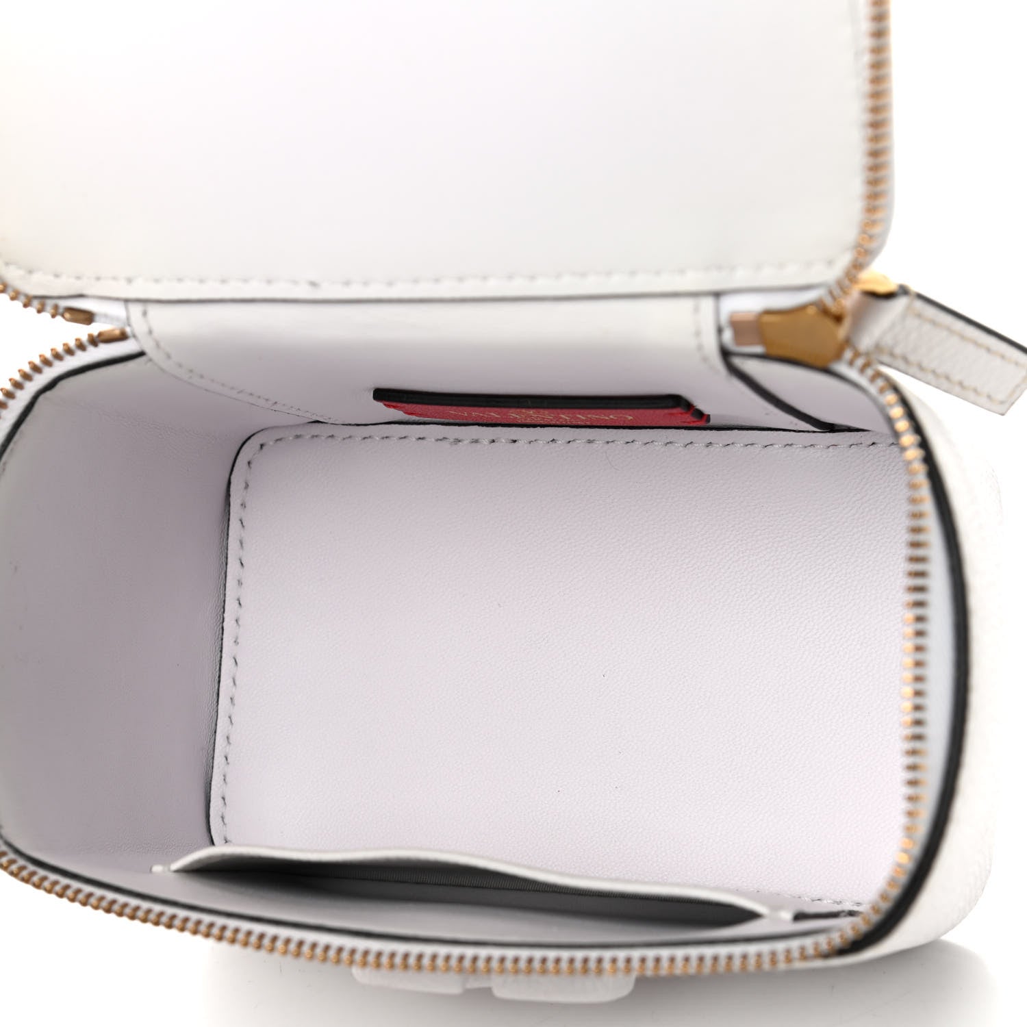 Valentino Garavani Grainy Calfskin VSling Vanity Case Optic White 4 of 4