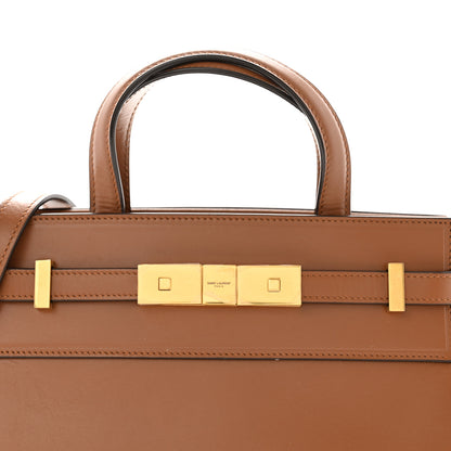 Saint Laurent Smooth Calfskin Manhattan Nano Shopper Tote Cognac 8 of 15