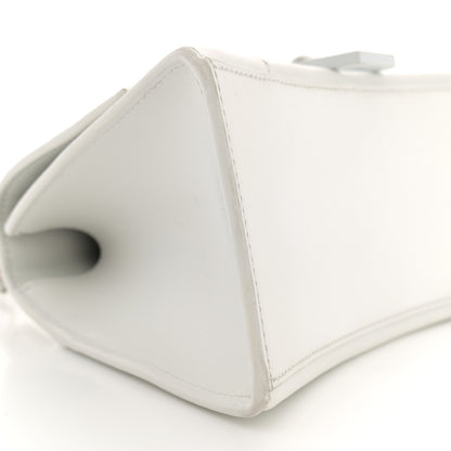 Balenciaga Shiny Box Calfskin Tonal B Small Hourglass Top Handle Bag White 9 of 17