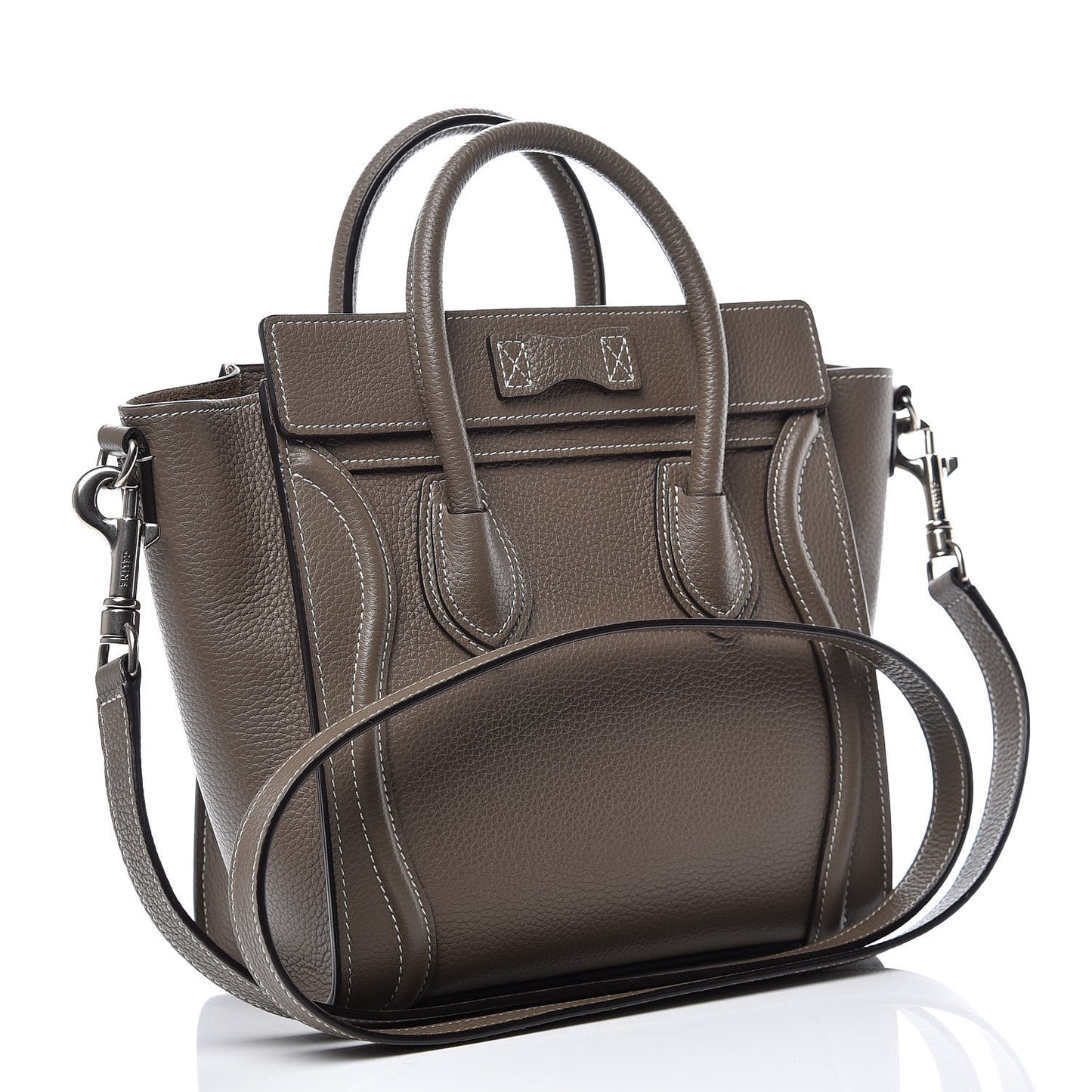 Drummed Calfskin Nano Luggage Souris