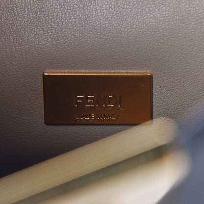 Fendi Vitello Tahiti Burro Medium Peekaboo Iconic Essentially Satchel Black Corda 7 of 10