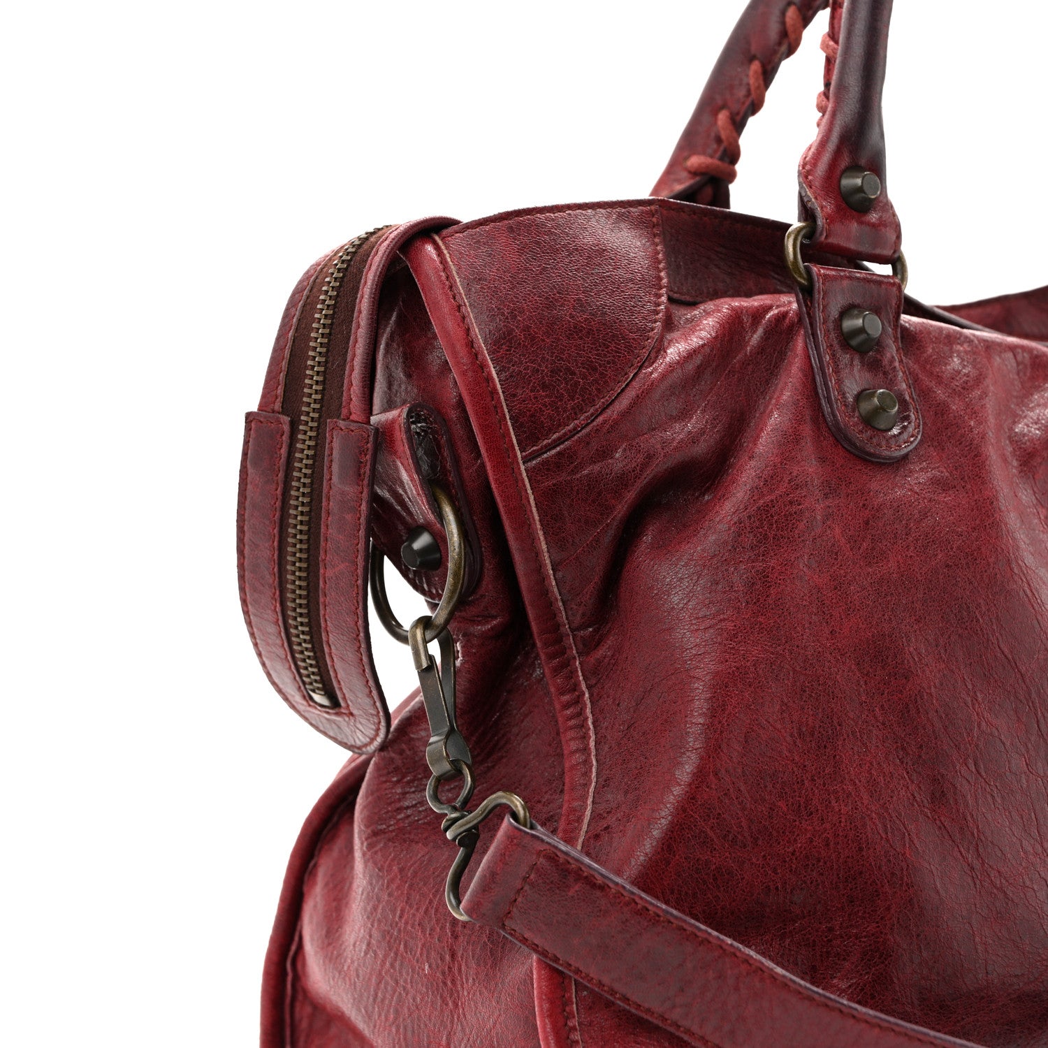 Balenciaga Agneau Classic Hardware City Dark Wine 16 of 18