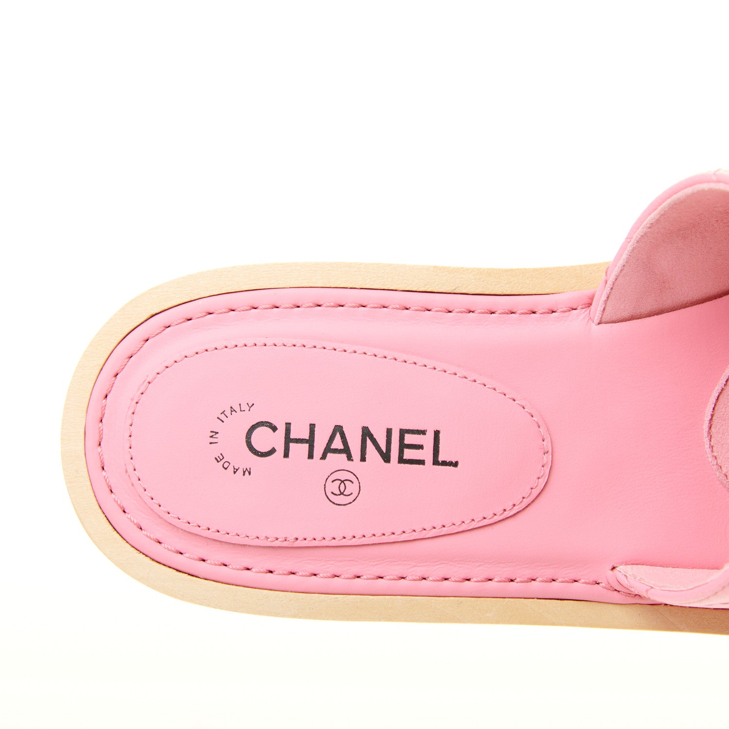 Chanel Lambskin CC Flat Slide Sandals 36 Pink 7 of 11
