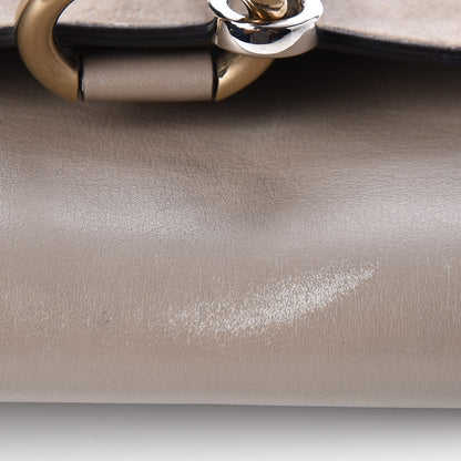 Chloe Suede Calfskin Mini Faye Shoulder Bag Motty Grey 9 of 9