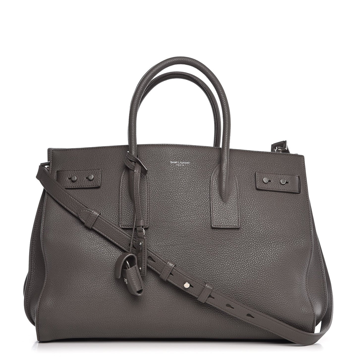Grained Calfskin Medium Supple Sac De Jour Kaki Militaire