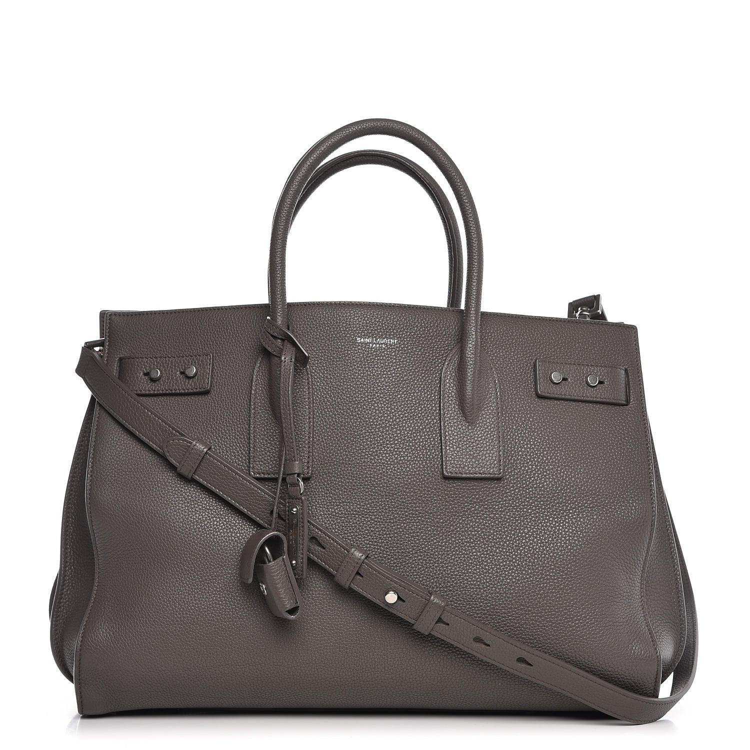 Saint Laurent Grained Calfskin Medium Supple Sac De Jour Kaki Militaire 1 of 11