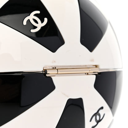 Chanel Resin Enamel CC Round Minaudiere Clutch Black White 8 of 8