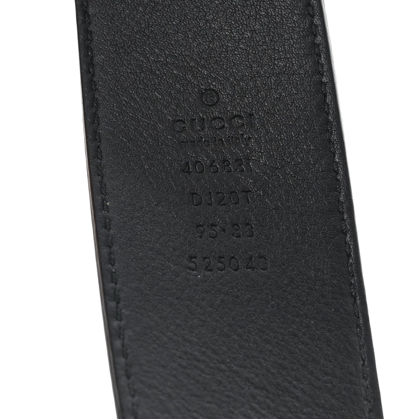 Textured Dollar Calfskin Double G 40mm Belt 95 38 Black