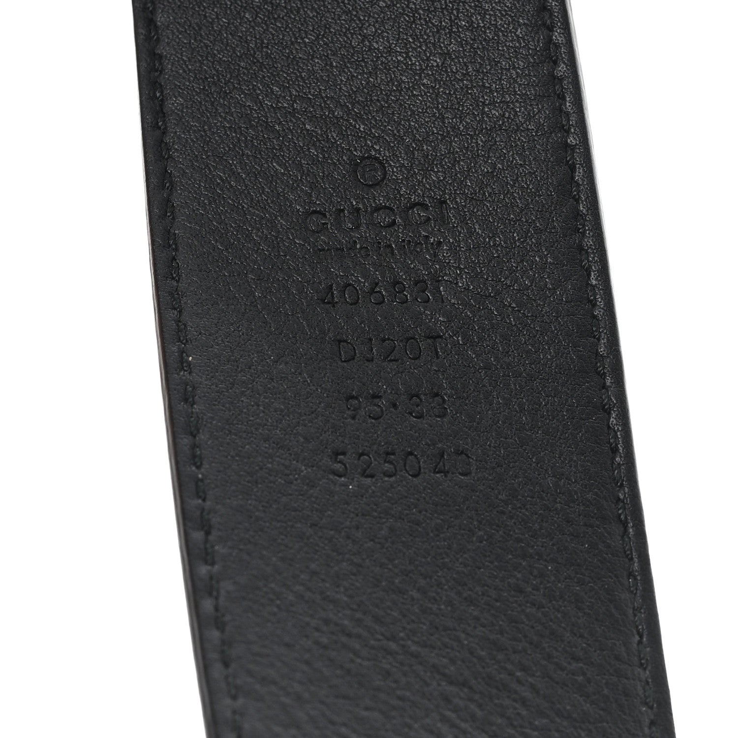 Gucci Textured Dollar Calfskin Double G 40mm Belt 95 38 Black 3 of 4