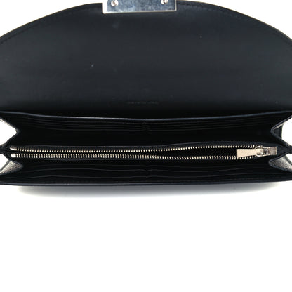 Celine Grained Calfskin Large Trotteur Multifunction Flap Wallet Black 5 of 9
