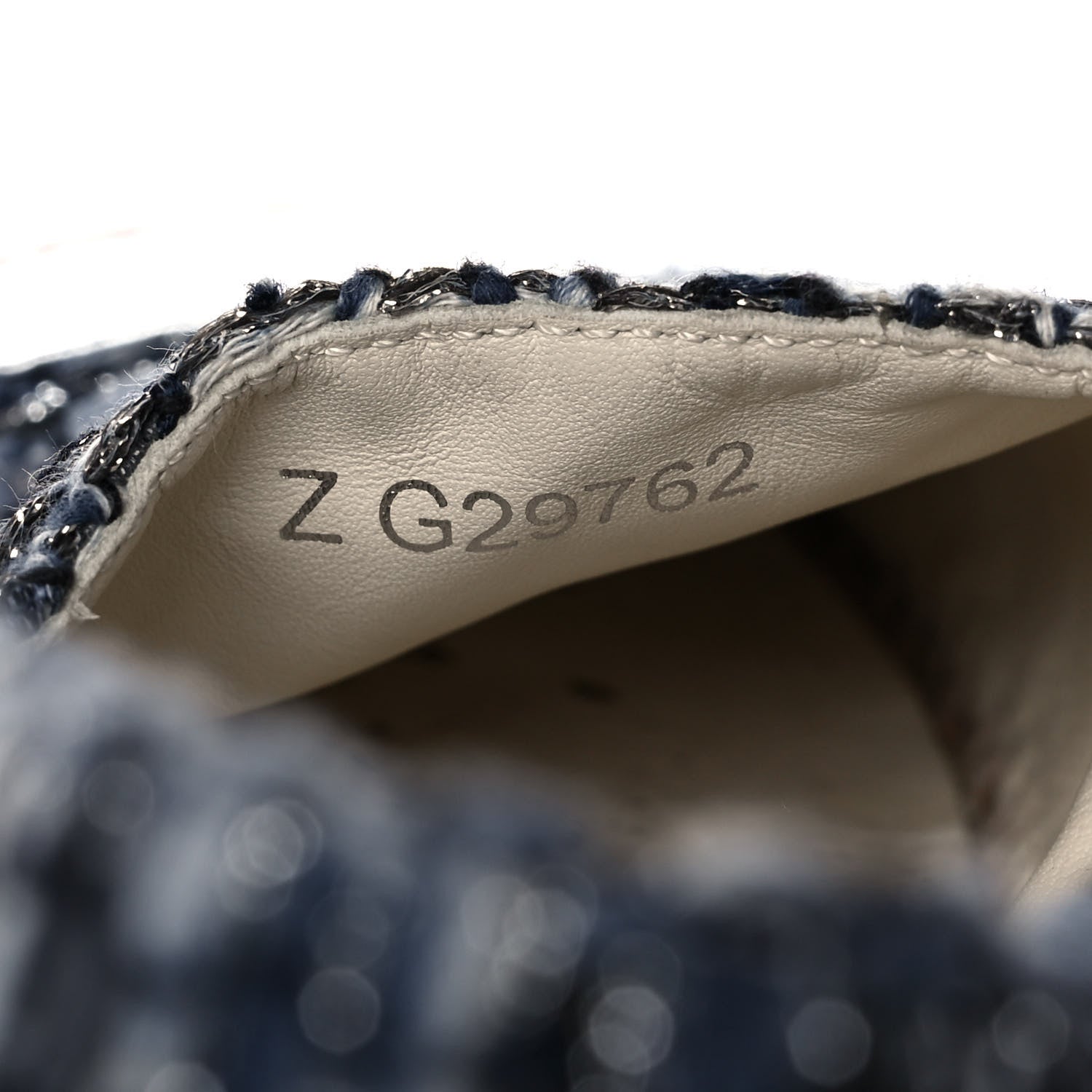 Chanel Metallic Tweed Lambskin CC Espadrilles 42 Blue Black Silver 9 of 11