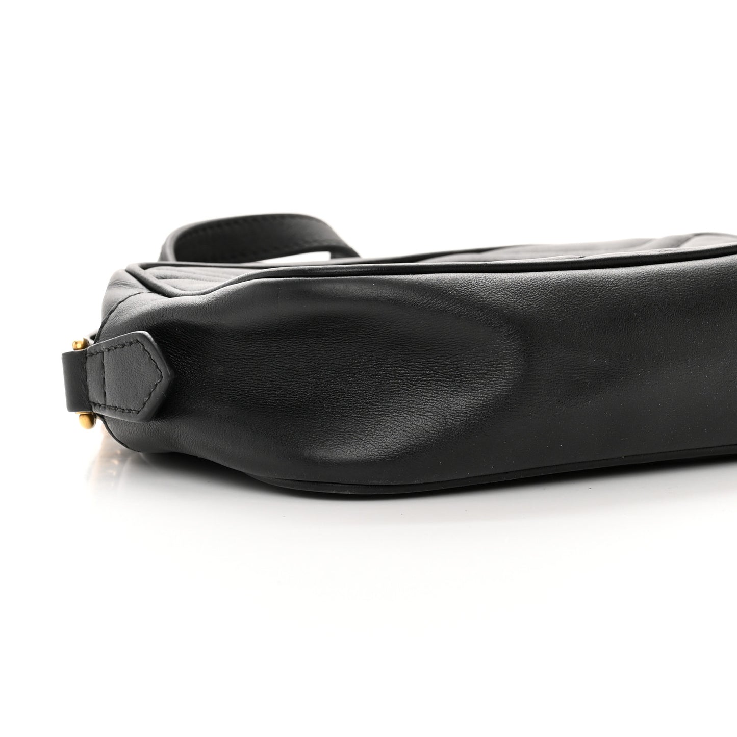 Calfskin Matelasse Mini GG Marmont Chain Shoulder Bag Black