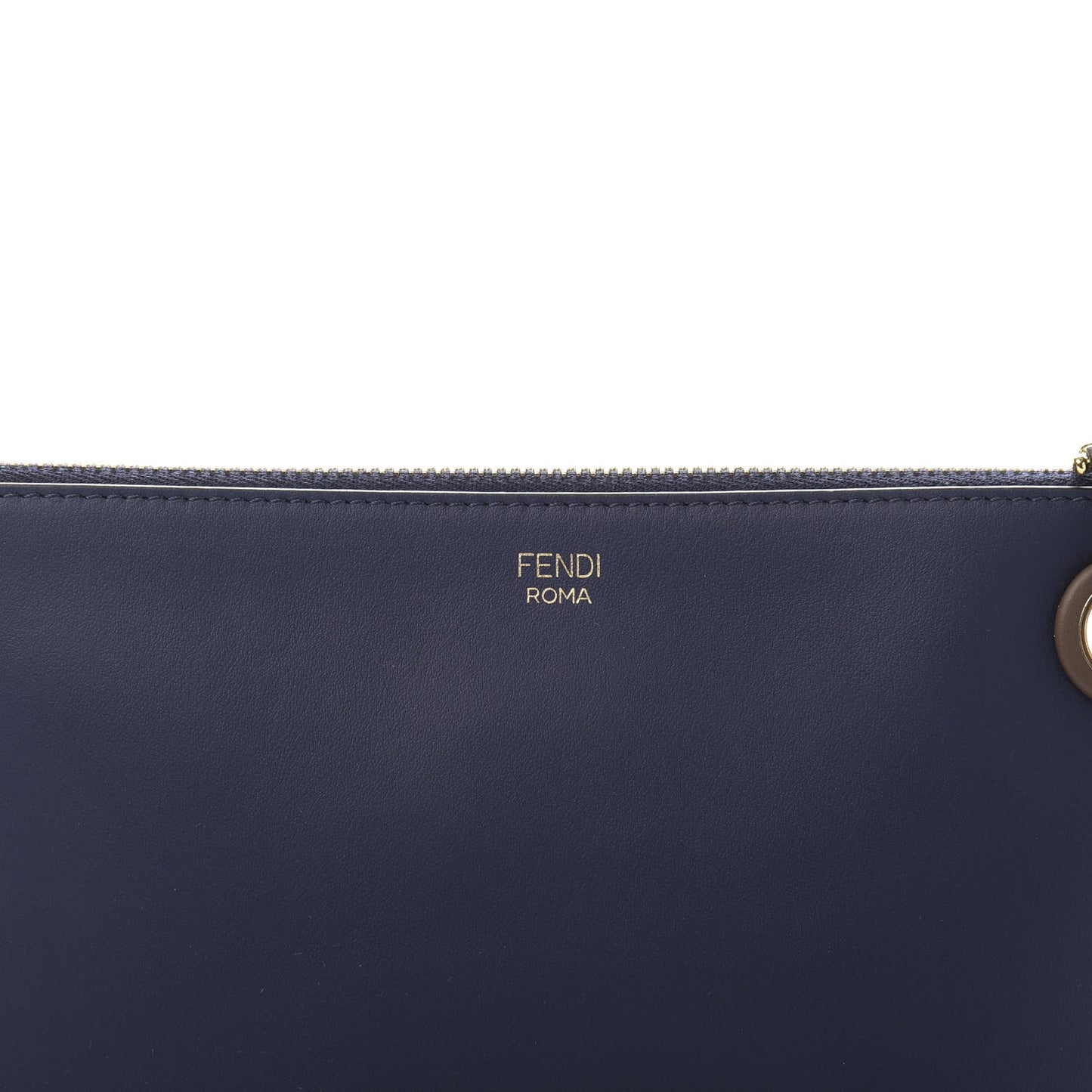 X FILA Vitello Century Mania Bi-Color FF 1974 Embossed Small Flat Clutch Nebula Blueberry Multicolor