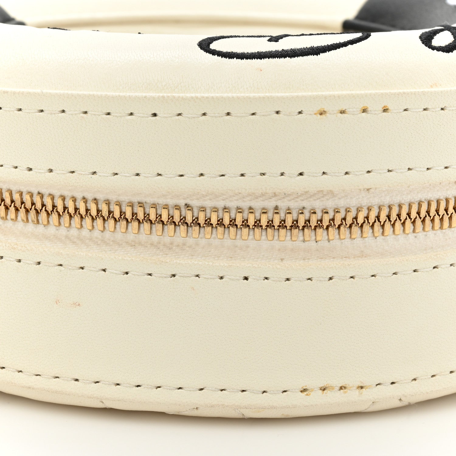 Chanel Lambskin Coco Lifesaver Round Bag Black White 15 of 15