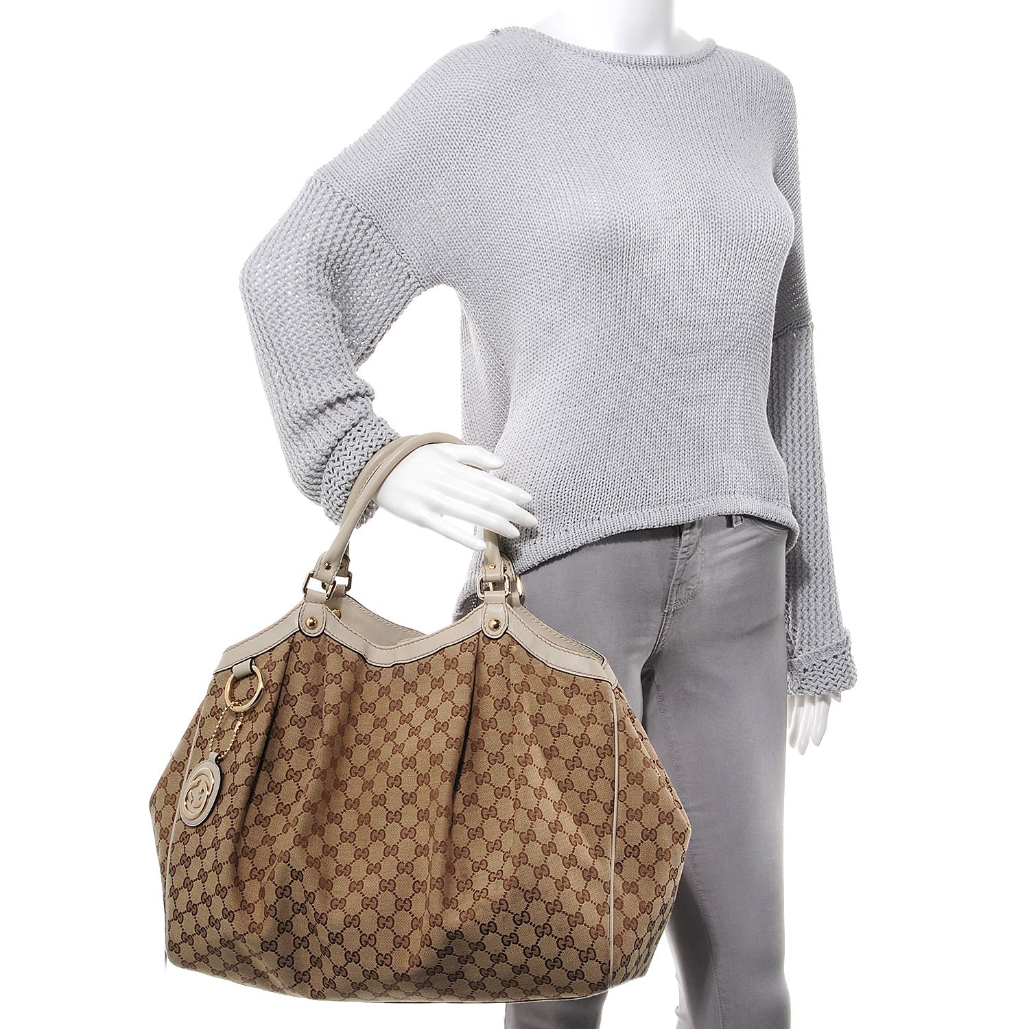 Gucci Monogram Large Sukey Tote Off White 2 of 7