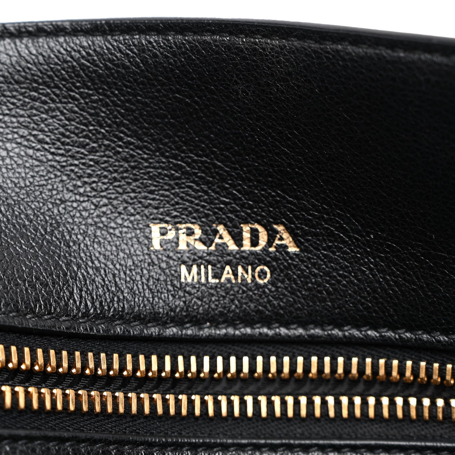 Prada Glace Calfskin Embossed Logo Tote Black 7 of 11
