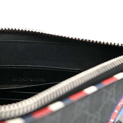 Gucci GG Supreme Monogram Night Courrier Zip Wristlet Pouch Black Multicolor 7 of 8