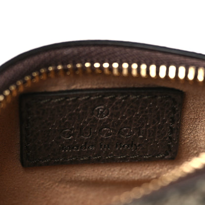Gucci GG Supreme Monogram Strawberry Retro Interlocking G Barrel Coin Purse Beige Ebony 6 of 9