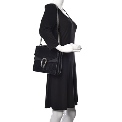 Gucci Suede Medium Dionysus Shoulder Bag Black 2 of 10