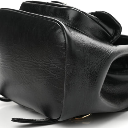 Chanel Glazed Aged Calfskin Quilted Small Duma Drawstring Backpack Black 10 of 11