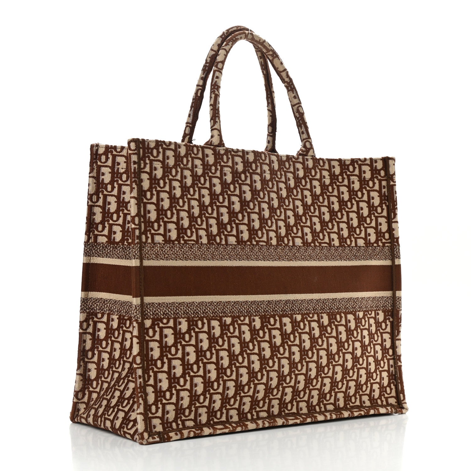 Christian Dior Oblique Book Tote Brown Multicolor 3 of 10