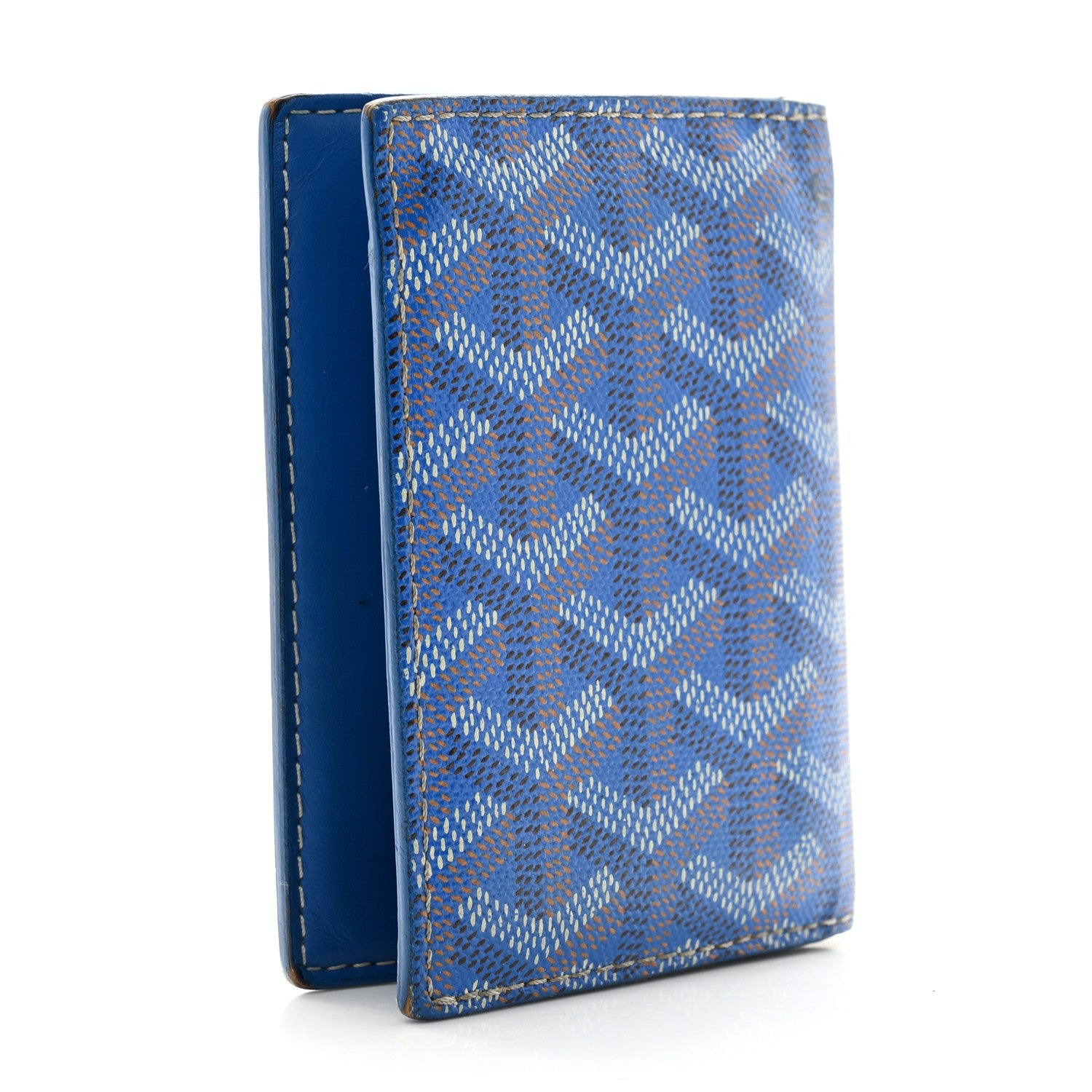 Goyard Goyardine Saint Marc Folding Card Case Sky Blue 3 of 11
