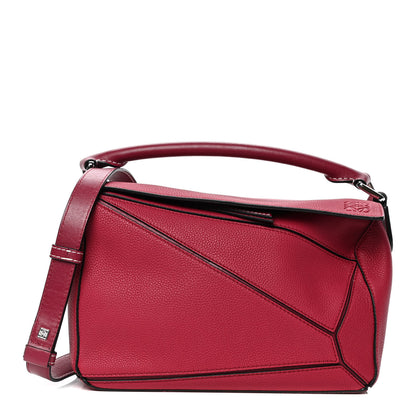 Loewe Calfskin Small Puzzle Bag Raspberry 1 of 4