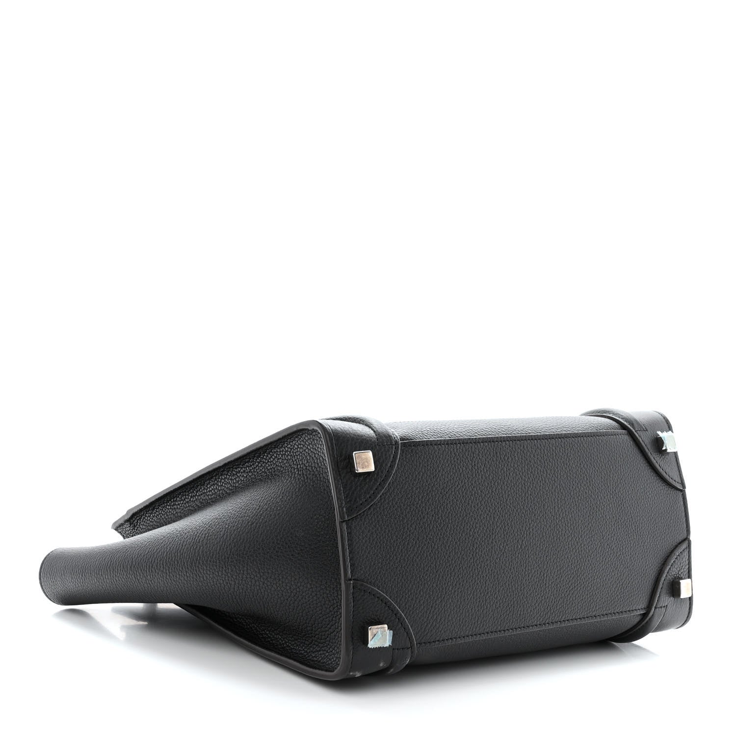 Celine Drummed Calfskin Micro Luggage Black 4 of 13