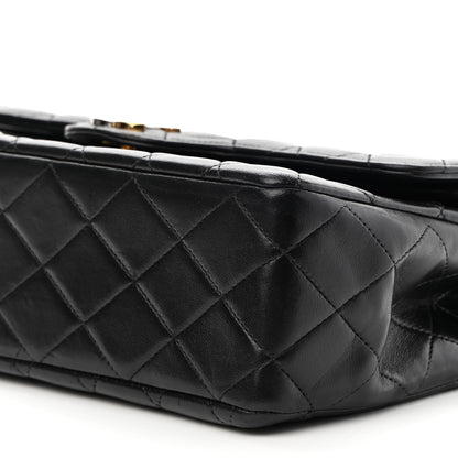 Chanel Lambskin Quilted Medium Double Flap Black 10 of 12