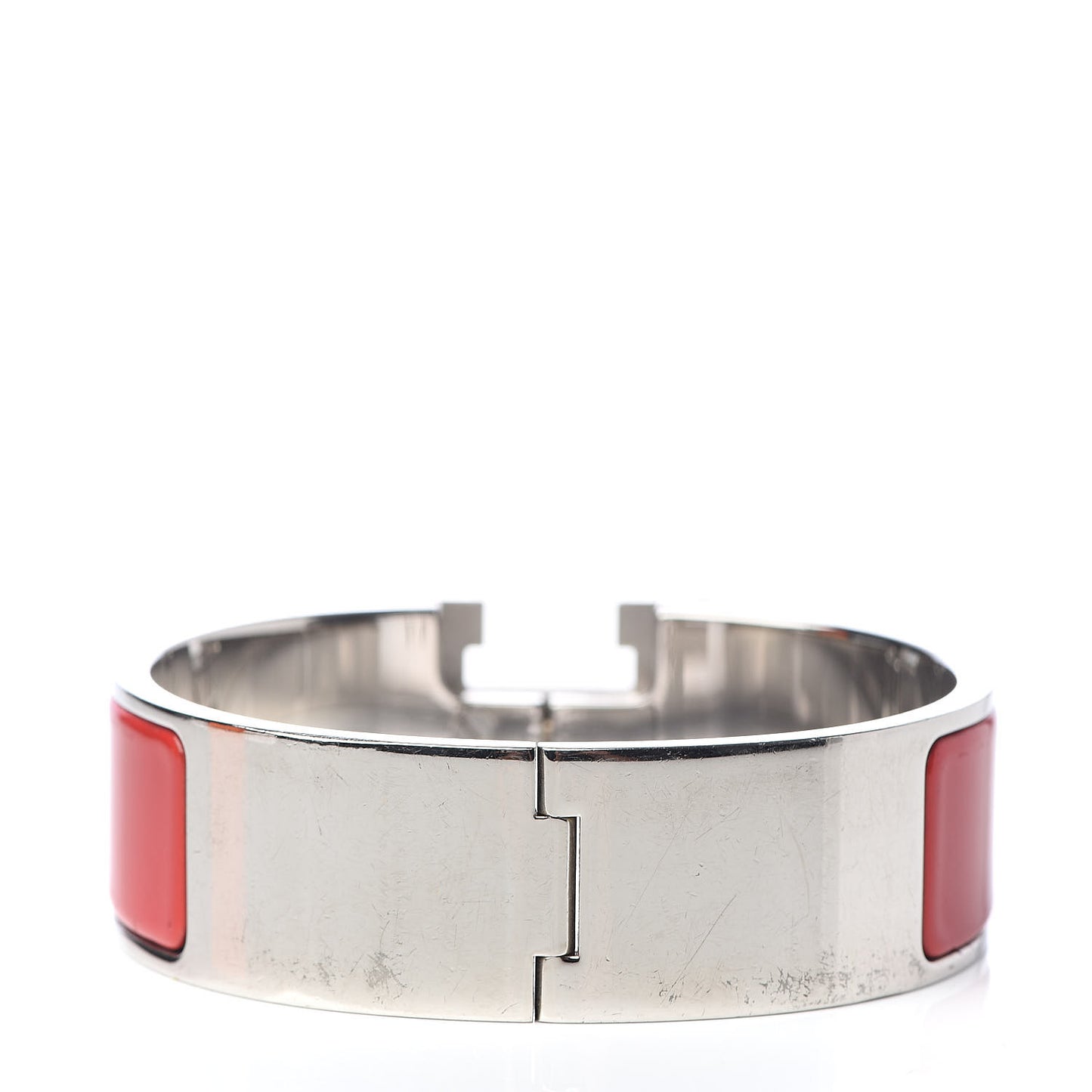 Enamel Wide Clic Clac H Bracelet GM Red