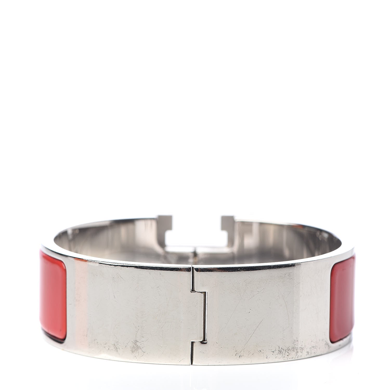 Hermes Enamel Wide Clic Clac H Bracelet GM Red 3 of 5