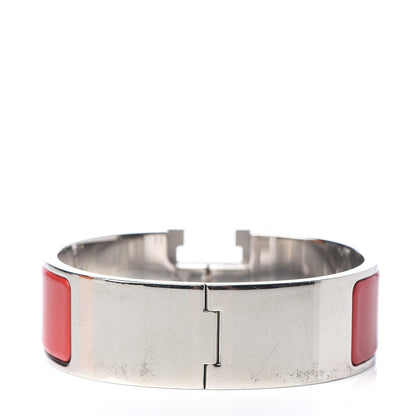Hermes Enamel Wide Clic Clac H Bracelet GM Red 3 of 5