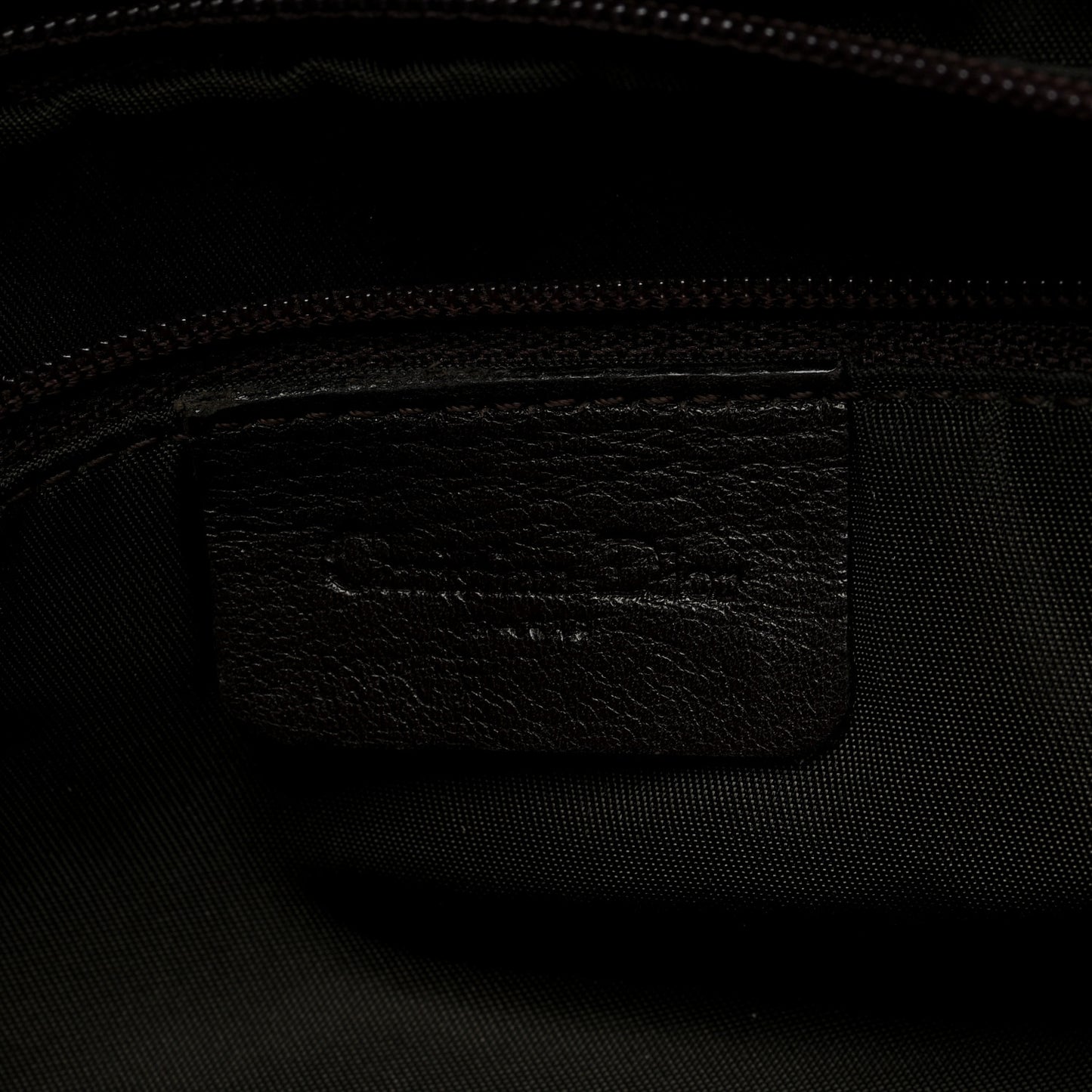 Ostrich Embossed Double Saddle Bag Brown