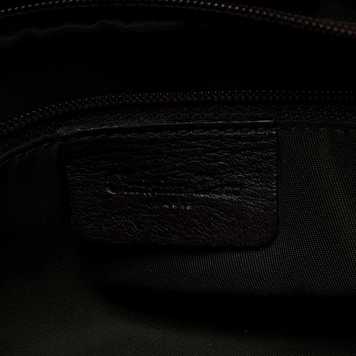 Christian Dior Ostrich Embossed Double Saddle Bag Brown 6 of 11