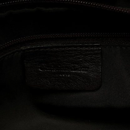 Christian Dior Ostrich Embossed Double Saddle Bag Brown 6 of 11