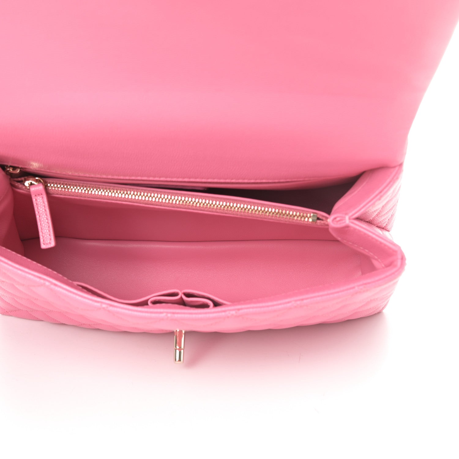 Chanel Caviar Lizard Embossed Quilted Small Coco Handle Flap Pink 5 of 11