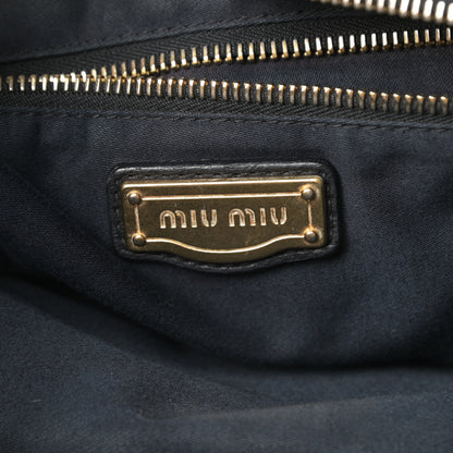 Miu Miu Nappa Matelasse Tote Black 6 of 23