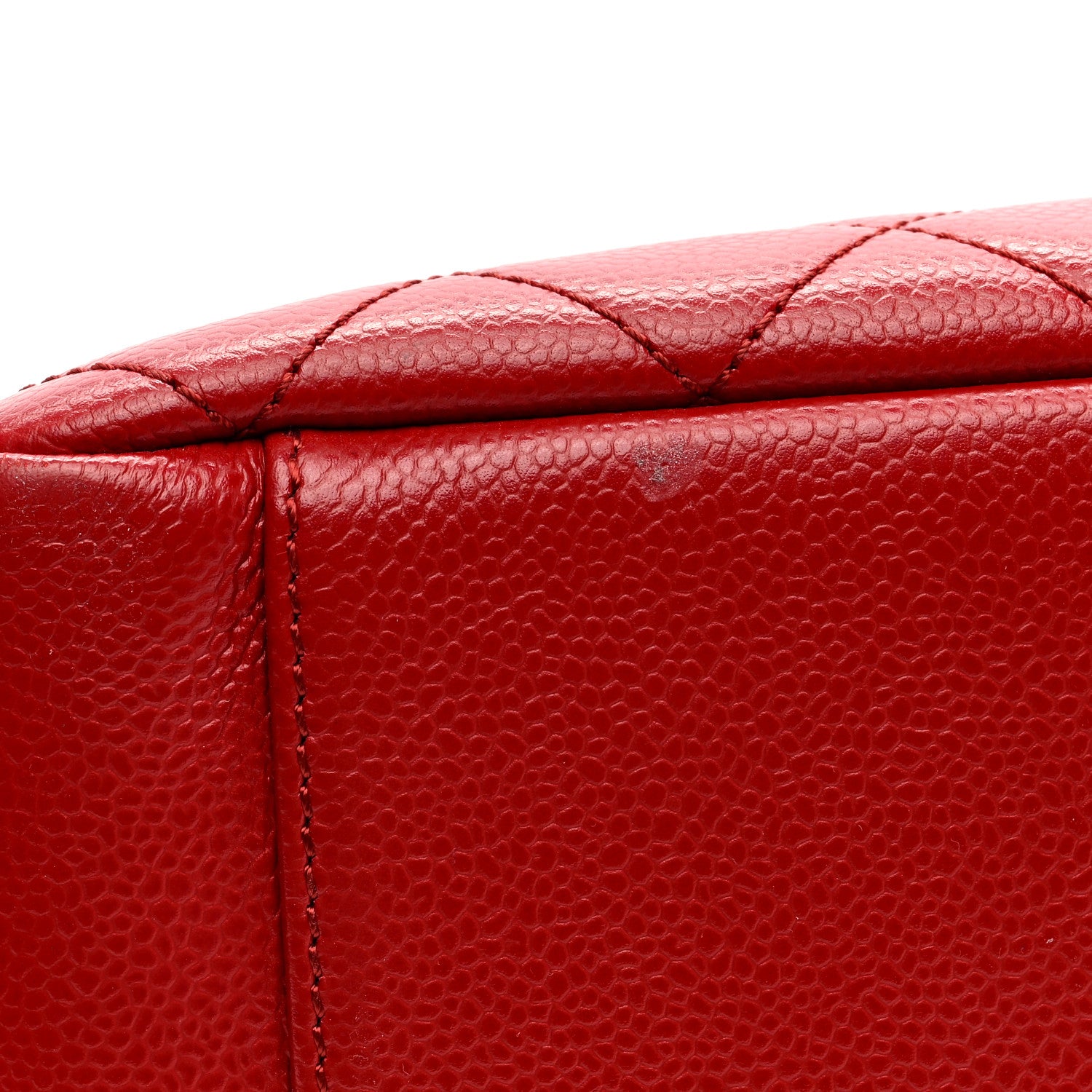Chanel Caviar Quilted Grand Shopping Tote GST Red 11 of 11