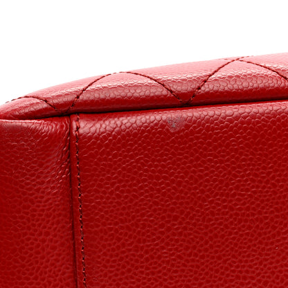 Chanel Caviar Quilted Grand Shopping Tote GST Red 11 of 11