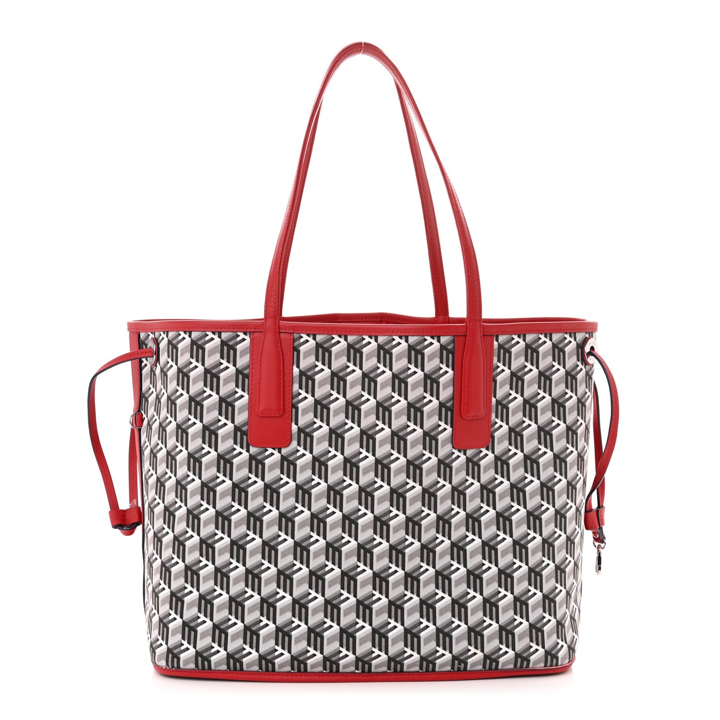 Visetos Medium Liz Reversible Shopper Tote Ruby Red