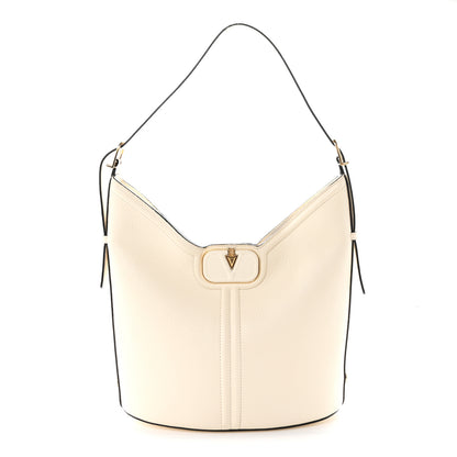 Valentino Garavani Grained Calfskin Vlogo Tote White 1 of 12